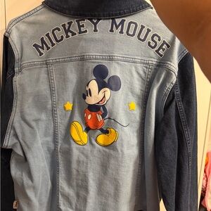 Disney Two-Tone Denim Mickey Mouse Jacket - Light Blue & Dark Blue